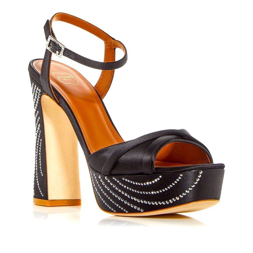 Malone Souliers Women's Keaton Embellished Platform High Heel Sandals